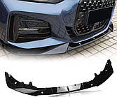 Губа ( переднього бампера ) Чорний глянець  на BMW 4 Series G22 / G23 2020-2024 року