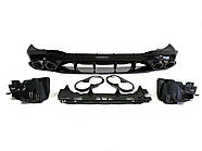 Дифузор ( заднього бампера ) Full Black ( стиль CLA45 AMG ) на Mercedes-Benz CLA-Class C118 2019-2022 року