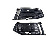 Решітки в бампер Chrome Black  на AUDI A6 C8 2018-2023 року