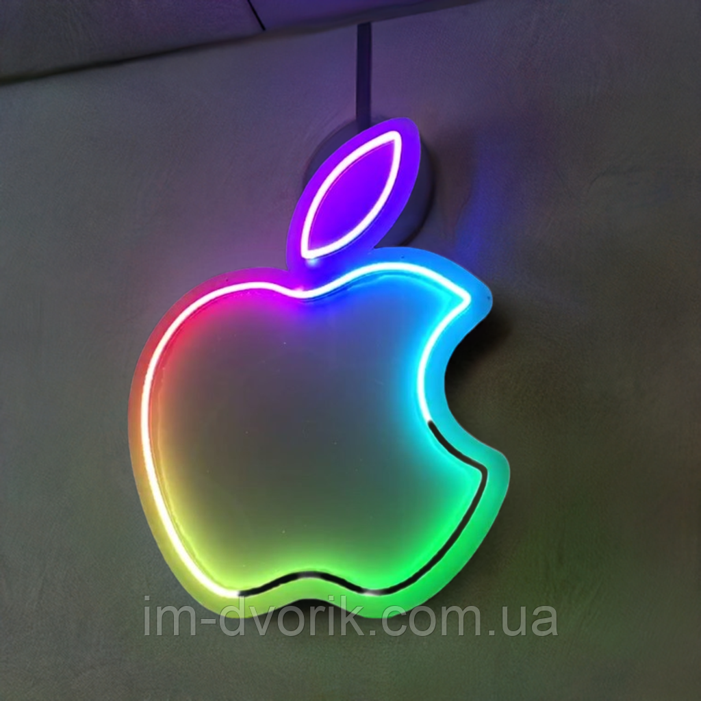 Вивіска неонова Apple RGB Smart 1000х791 мм з контролером пультом