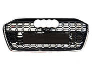 Решітка радіатора Chrome Black ( в стилі RS6 під камеру без радарів ) на AUDI A6 C8 2018-2023 року