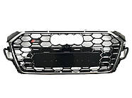 Решітка радіатора Chrome Black ( Gloss ) ( в стилі S5 ) на AUDI A5 B9 2020-2023 року
