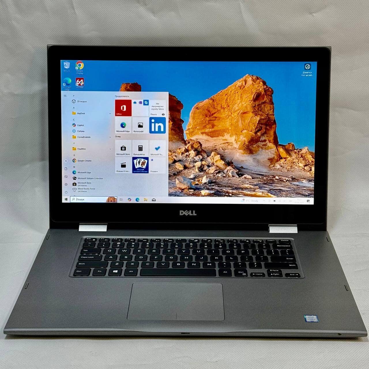 Б/в Ноутбук Dell Inspiron 15-5568 15.6" 1920x1080 Touch| i7-6500U| 16GB RAM| 500GB SSD| UHD 520