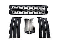 Решітка радіатора  + жабра + решітки в бампер на LAND ROVER Range Rover Vogue L405 2013-2017 року