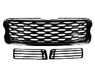 Решітка радіатора  + решітки в бампер ( стиль RR L405 2017+ ) на LAND ROVER Range Rover Vogue L405 2013-2017 року