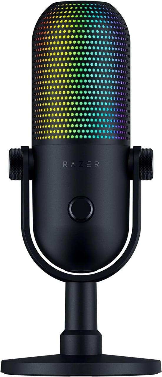 Razer Мікрофон геймінговий Seiren V3 Chroma, Uni, RGB, USB-A, 2м, чорний