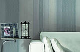 Шпалери вінілові на флізеліновій основі Marburg 30543, сірі, блакитні для кабінету, спальні, коридору, фото 2