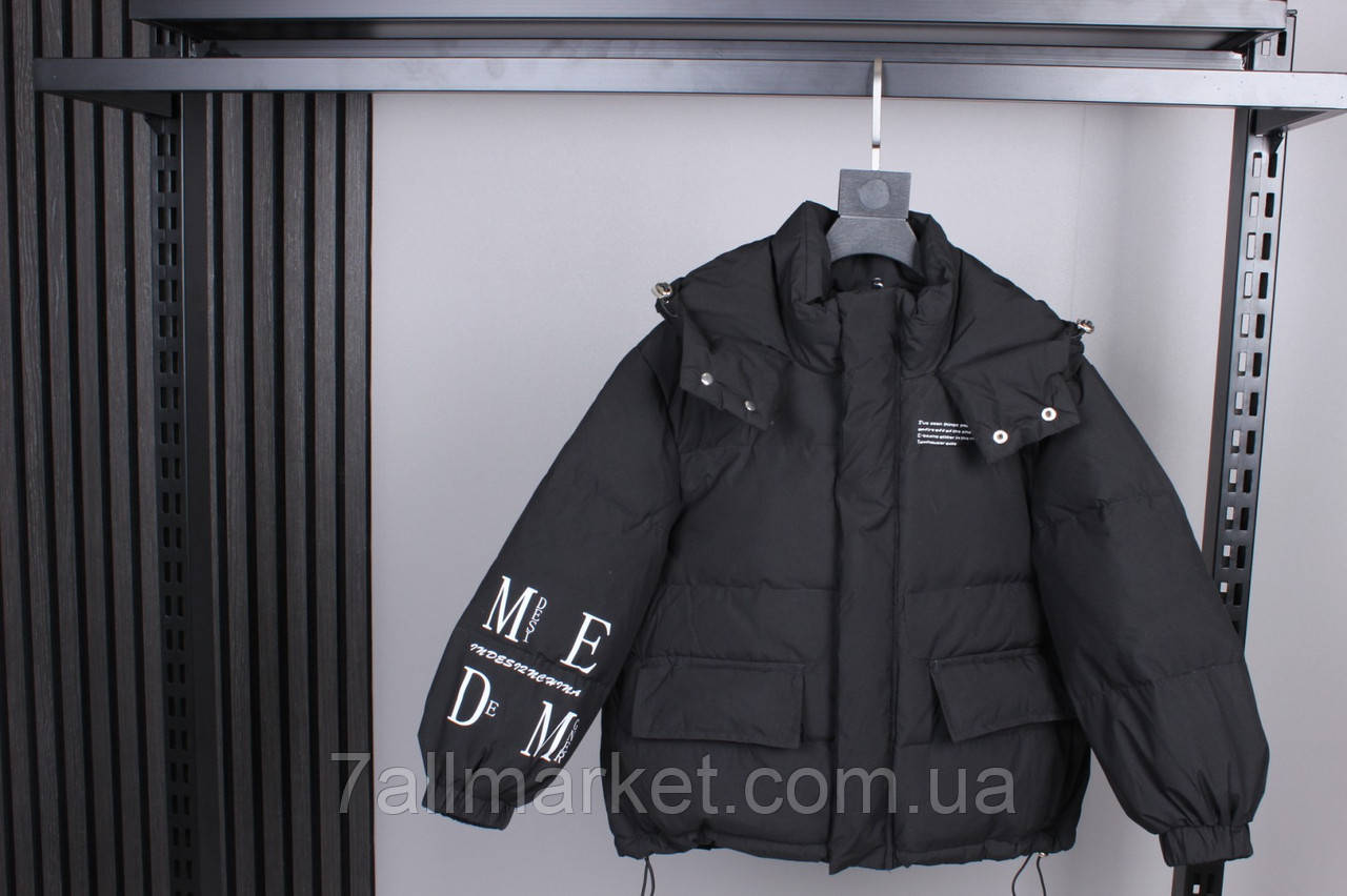 Куртка підліткова зимова з капюшоном на хлопчика 120-160 см "AMD" недорого від прямого постачальника