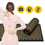 Килимок акупунктурний з валиком 4FIZJO Classic Mat XL Аплікатор Кузнєцова Black/Gold (P-5907739315052), фото 4