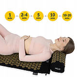 Килимок акупунктурний з валиком 4FIZJO Classic Mat XL Аплікатор Кузнєцова Black/Gold (P-5907739315052), фото 5