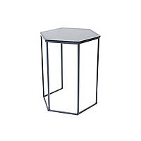 Журнальний стіл "Драконник" шестикутний, скло, графіт (великий)