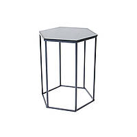 Журнальний стіл "Драконник" шестикутний, скло, графіт (малий)