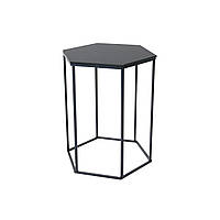 Журнальний стіл "Драконник" шестикутний, скло, чорний (малий)