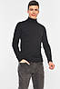 Гольф чоловічий на флісі чорного кольору р.46 166671P, фото 2