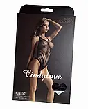 Боді сітка з візерунком троянди чорного кольору Cindylove Cindy розміри S/M/L Кайф, фото 2