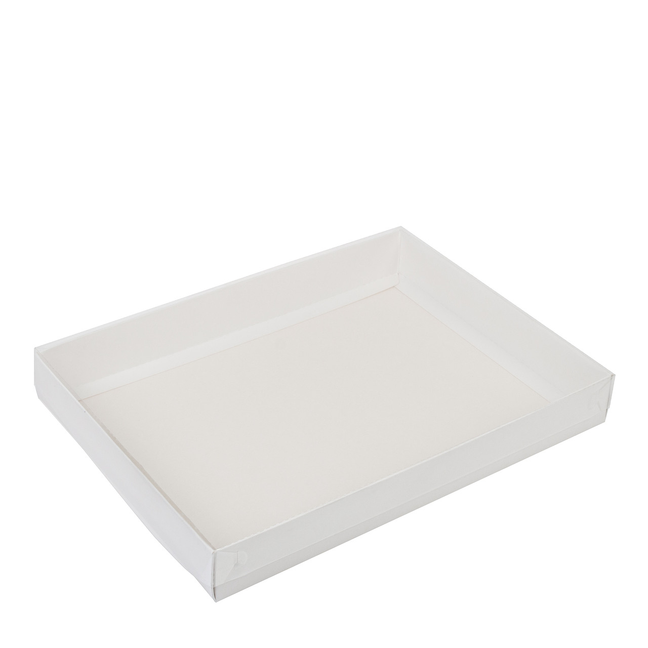 Коробка 320х240х40 для пряника з прозорою кришкою, біла, фото 1