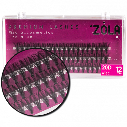 Вії-пучки 20D Zola, 12 мм
