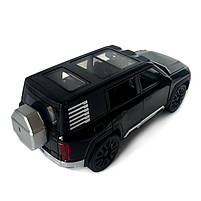 Машинка металева Land Rover Defender Ленд Ровер Дефендер чорна 1:32 відкр двері баг капот звук світло 16*6,5*7 см (32206), фото 4