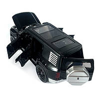 Машинка металева Land Rover Defender Ленд Ровер Дефендер чорна 1:32 відкр двері баг капот звук світло 16*6,5*7 см (32206), фото 6