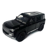 Машинка металева Land Rover Defender Ленд Ровер Дефендер чорна 1:32 відкр двері баг капот звук світло 16*6,5*7 см (32206), фото 8