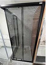 Душова кабіна Aquanil MINNESOTA Dark 120х90х190 см без піддону чорна скло 6 мм перфорація розсувні двері, фото 4
