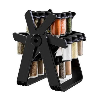 Органайзер-карусель для спецій Spice Rack RBS-18 на підставці 360 з 18 скляними баночками по 100 мл 209555