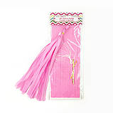 Пензлики тасел паперові гірлянди для свята 5 шт 35 см рожевий, фото 2