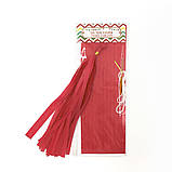 Пензлики тасел паперові гірлянди 5 шт 35 см червоний, фото 2