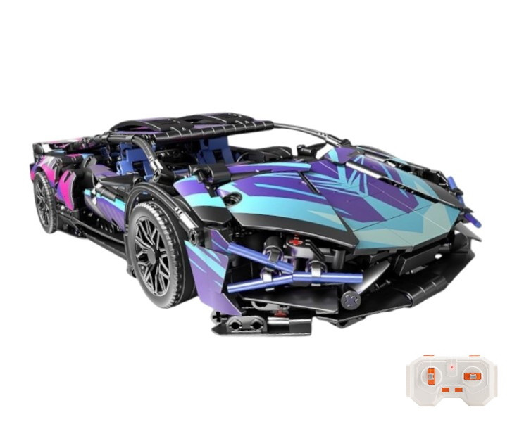 Конструктор на радіокеруванні гоночний автомобіль, 1314 деталей T2009 violet