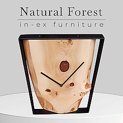 Прямокутний декоративний годинник "Natural Forest"