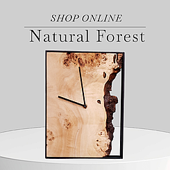 Прямокутний декоративний годинник "Natural Forest"