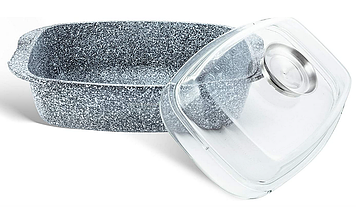 Жаровня-гусятниця з гранітним покриттям з кришкою Edenberg EB-8007 на 5.5л 32см