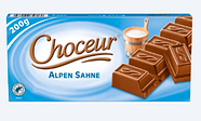 Молочний шоколад🍫Choceur Alpen Sahne 200 гр. Німеччина, фото 2