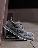 Reebok Classic Leather Grey Black ND .Хит!