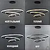 Світлодіодна люстра Esllse AKRILIKA 70W 3R ON/OFF BLACK чорна Ø60×120см підвісна, фото 4
