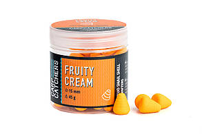Вафтерc Carp Catchers Fluo Snail Shell Wafters FRUITY CREAM 15*12mm