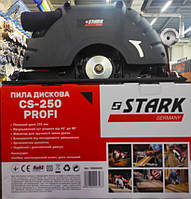 Пила дискова STARK CS-250 PROFI з переворотом Ручна циркулярка Глибина пропила 85 мм Диск 255х25.4 мм 24 зуб