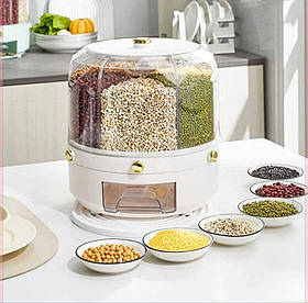 Диспенсер для круп, органайзер, що обертається, для зберігання сипучих продуктів