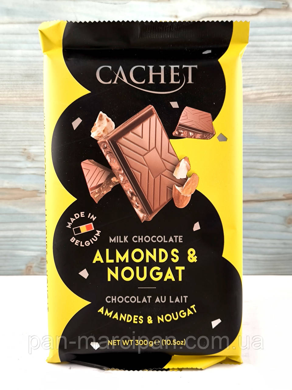 Шоколад молочний Cachet Almond Nougat 300г, фото 1