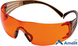 Окуляри захисні № SF406SGAF помаранчеві (3М), 1 шт.