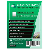 ТОП! Протектор для карт Games7Days 63,5 х 88 мм, Card Game, 50 шт (PREMIUM) (GSD-026388) - (gHome)