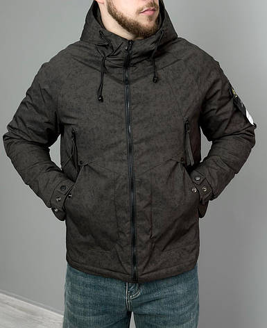 Чоловіча куртка Stone Island весна осінь демісезонна куртка Стон Айленд із капюшоном, фото 1