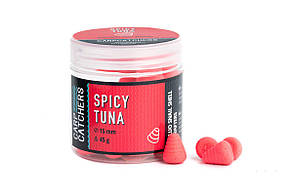 Вафтерc Carp Catchers Fluo Snail Shell Wafters SPICY TUNA 15*12 mm