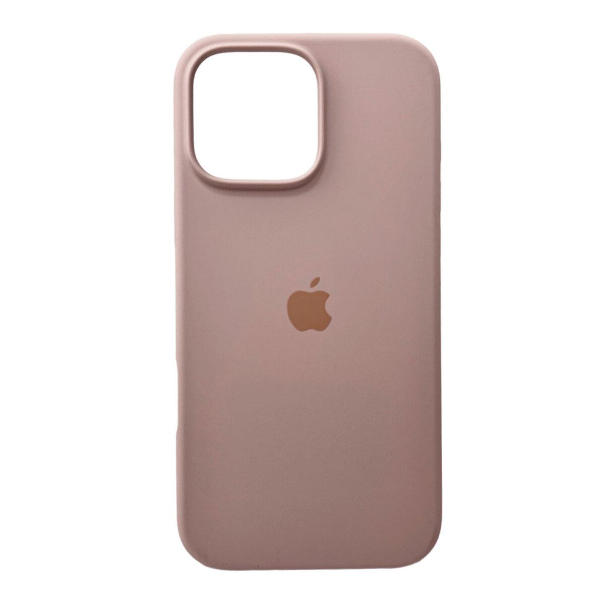 Чохол Silicone Full Case AA Open Camera Apple iPhone 16 Pro Max | Мікрофібра (Світло-рожевий)