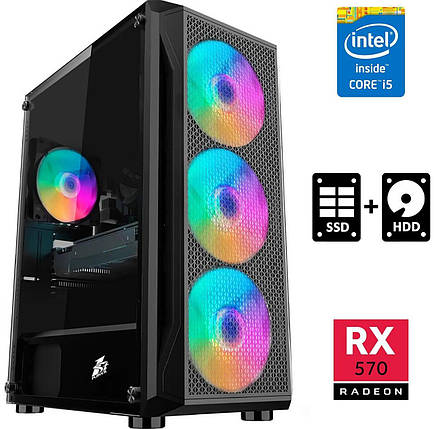 Ігровий ПК DTop i747 RGB SSD MT/ Core i5-4590/ 16 GB RAM/ 120 GB SSD + 500 GB HDD/ Radeon RX 570 4GB/ 450W, фото 1