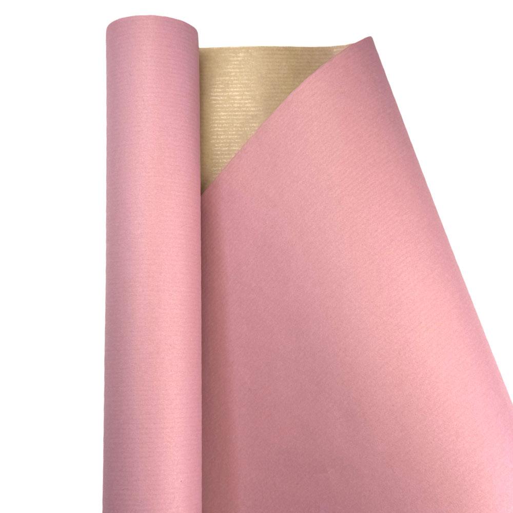 Папір флористичний рожева та крафт, фото 1