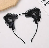 Елегантний мереживний обруч з вухами кішки