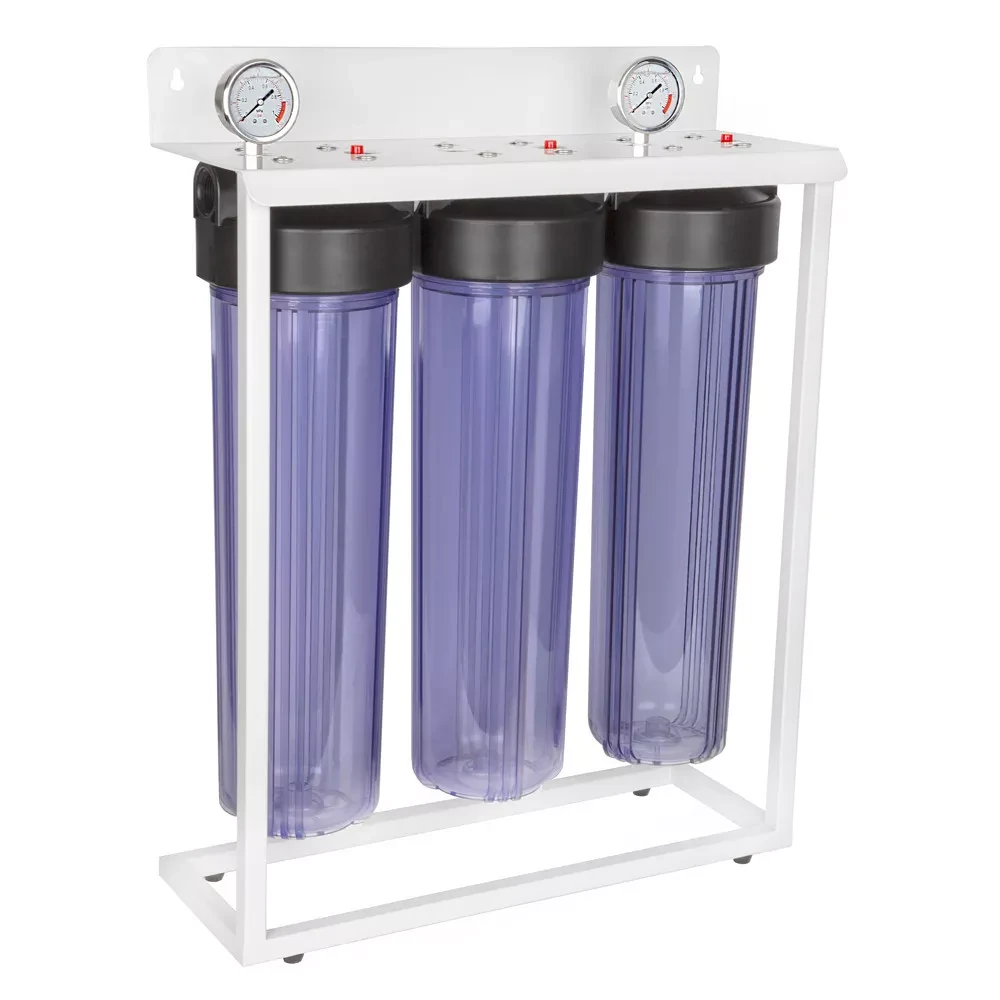 Потрійна система ITAL 3FH20BB 1" для магістрального фільтра (Прозора)