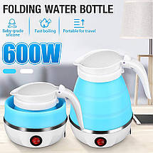 Електрочайник складаний Travel Folding 600 мл. Колір: блакитний, фото 6