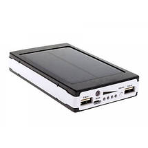УМБ Power Bank Solar 20000 mAh мобільне зарядне з сонячною панеллю та лампою, повербанк для планшета, фото 3